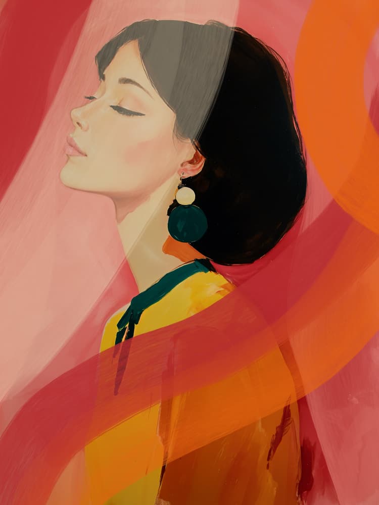 Colorful Serenity Portrait by Studio Palette — canvas wall art