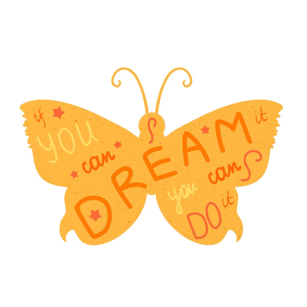 Inspirational Butterfly Dream by Marika Barsrsind — canvas wall art