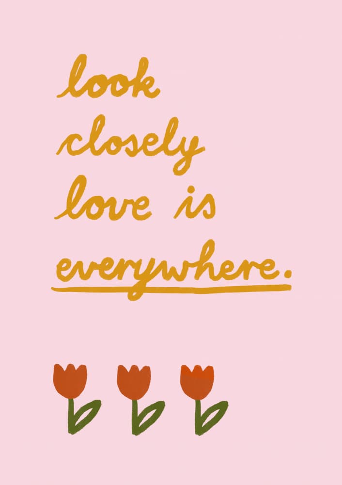 Pink Love Message by Marina Alaburic — canvas wall art