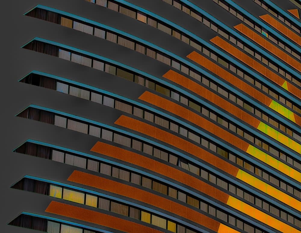 Colorful Urban Geometry by Harry Verschelden — canvas wall art