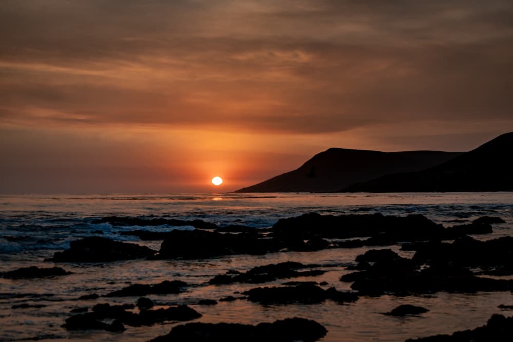 Golden Coastal Sunset by Tim Mossholder — canvas wall art