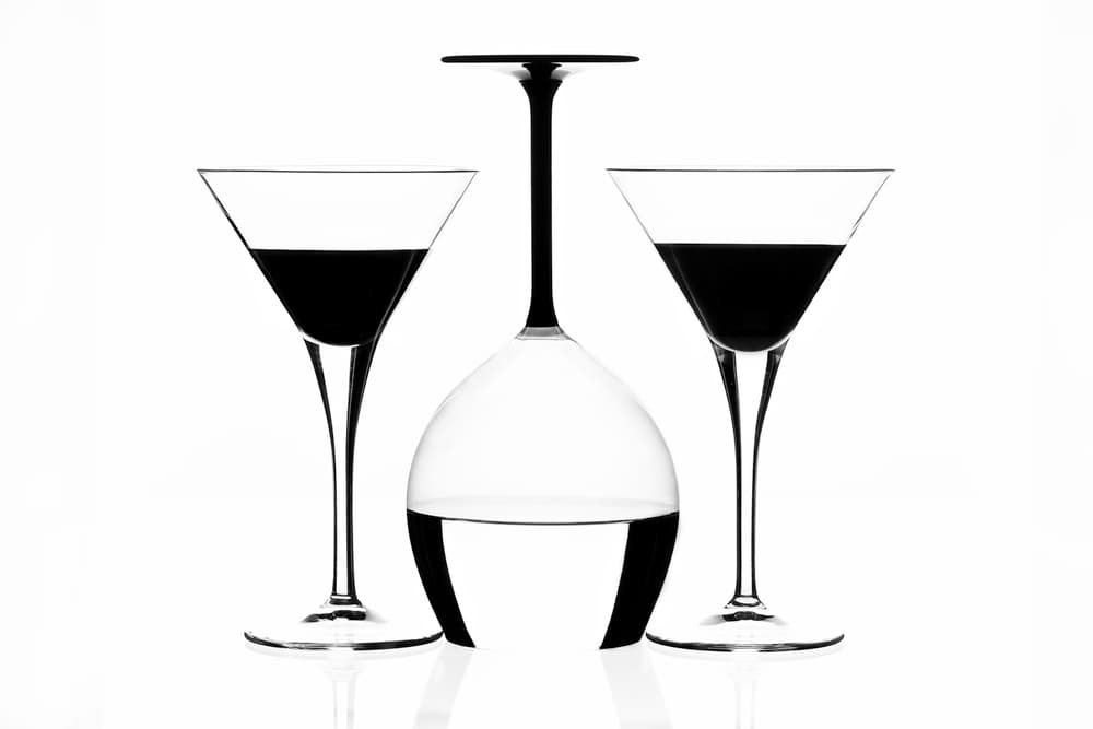 Elegant Drink Silhouettes by Monika Bicski — canvas wall art