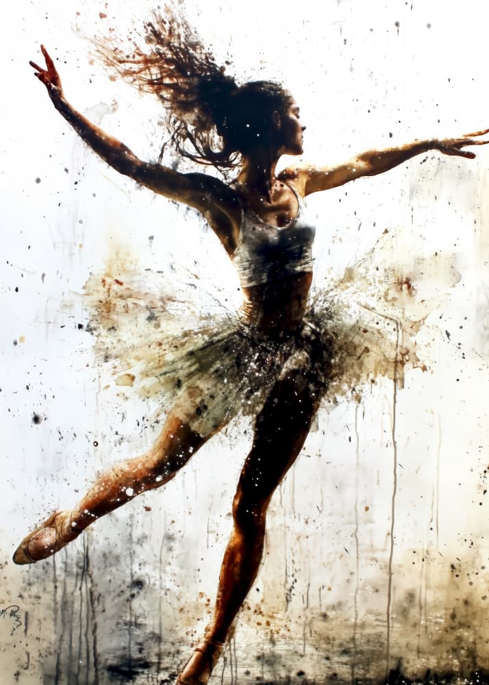 Ethereal Ballet Dancer by Justyna Jaszke — canvas wall art