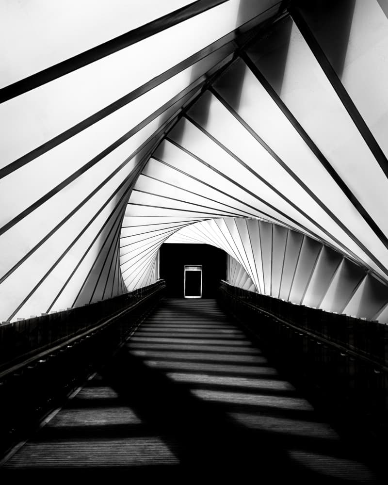Geometric Light Tunnel by Khalid Jamal — canvas wall art