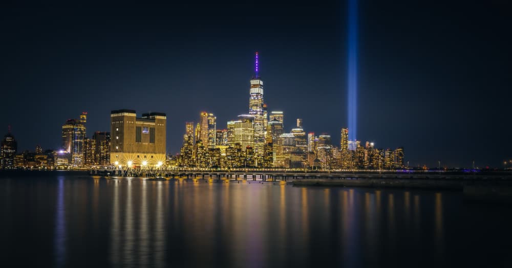 New York City Tribute Lights by Wei (David) Dai — canvas wall art