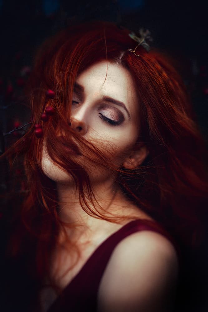 Redhead Deep Reverie by Ruslan Bolgov — canvas wall art