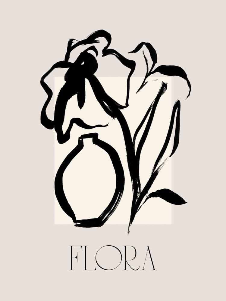 Minimalist Bloom by Treechild — canvas wall art