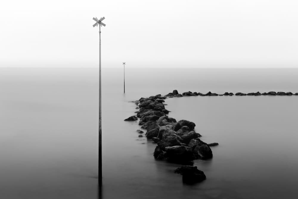 Minimalist Sea Poles by Tom Vinken — canvas wall art