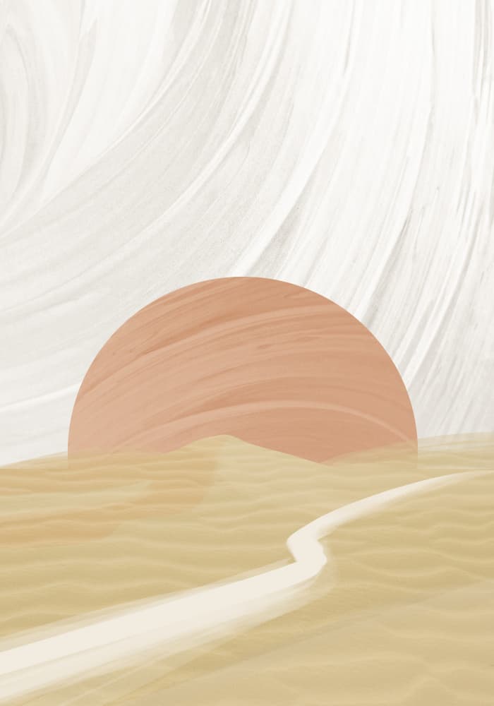 Serene Desert Path by Fadil Roze — canvas wall art