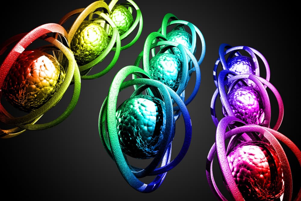 Vibrant Rainbow Orbs by Rafal Kulik — canvas wall art