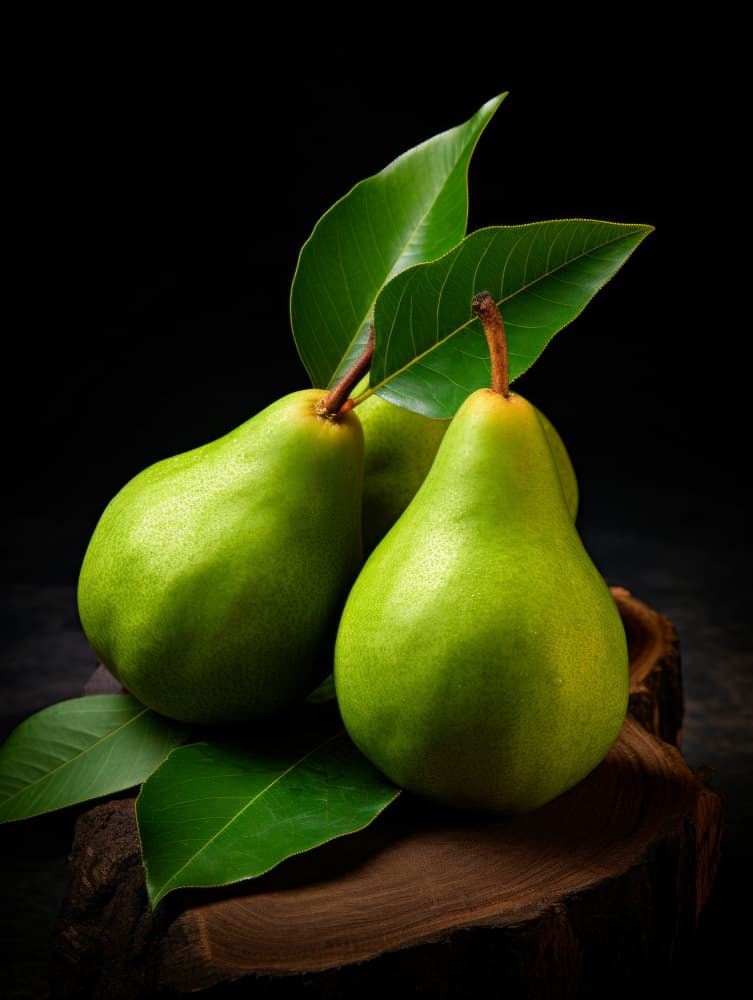 Vibrant Green Pears by Bilge Paksoylu — canvas wall art