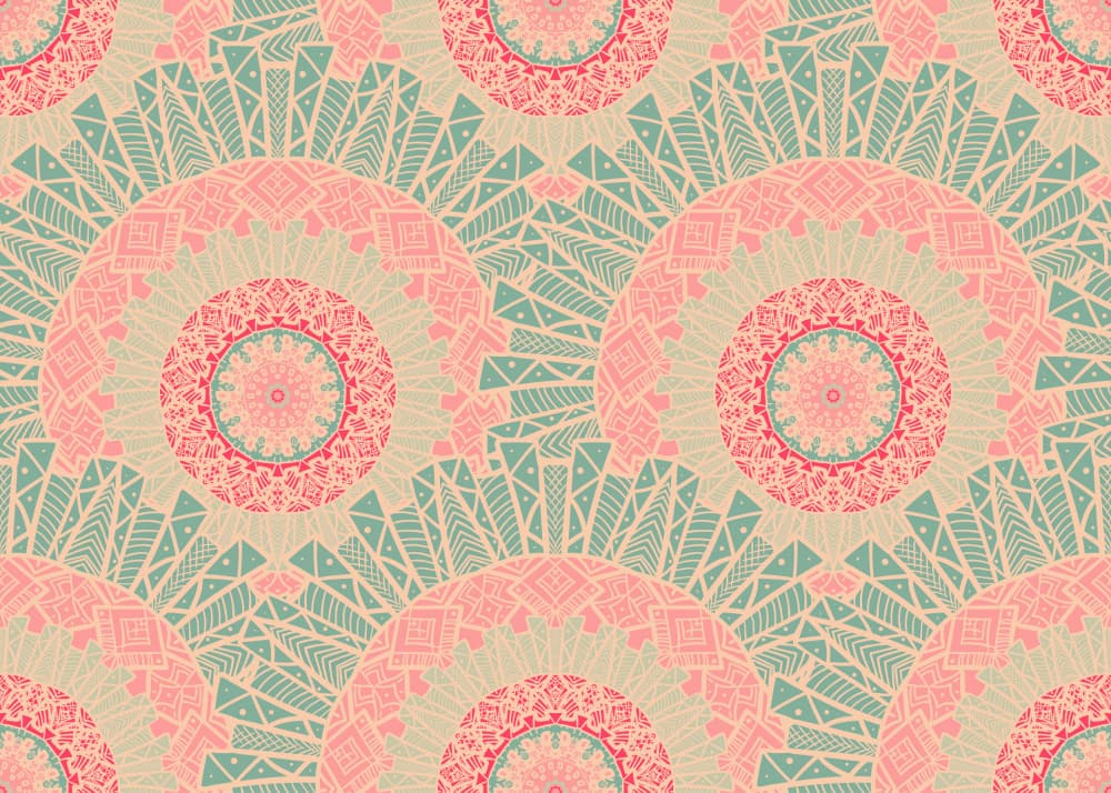 Muted Boho Mandala Pattern by Marika Barsrsind — canvas wall art