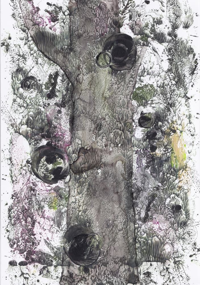 Dark Abstract Tree by Maira Ribena — canvas wall art