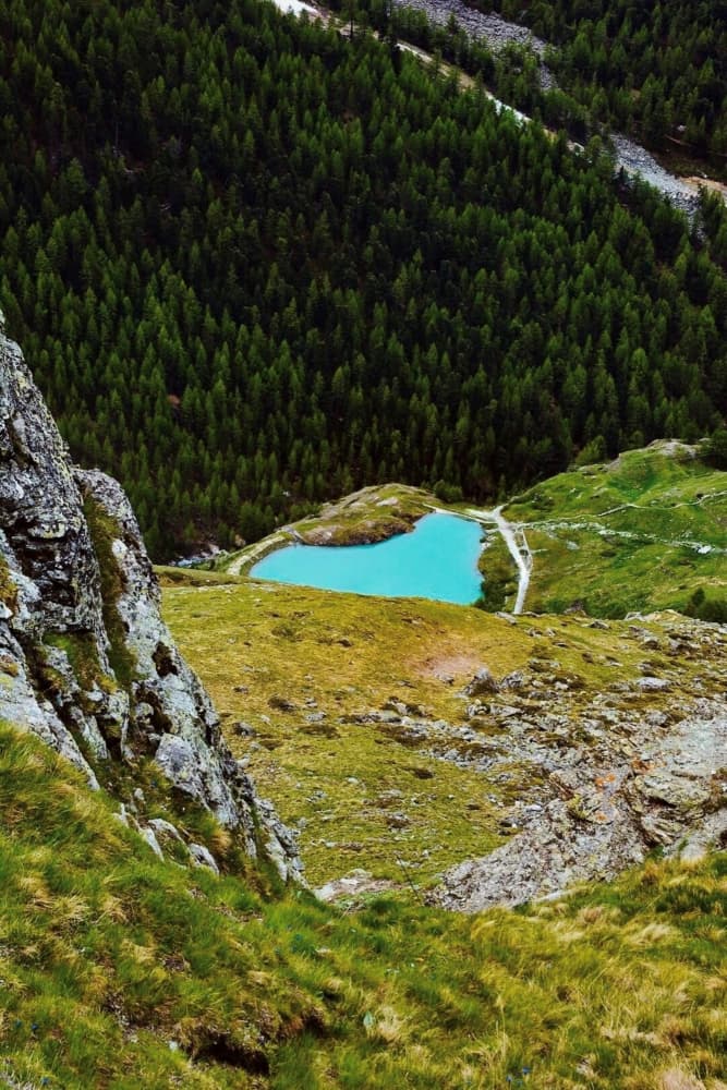 Turquoise Mountain Lake by Del Mundo Imagery — canvas wall art