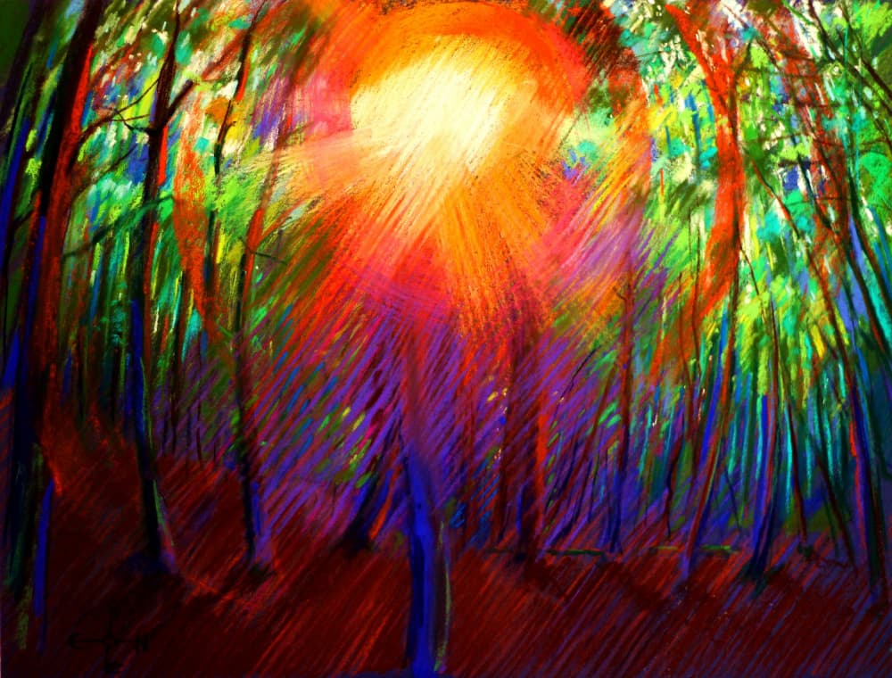 Vibrant Forest Light by Corné Akkers — canvas wall art