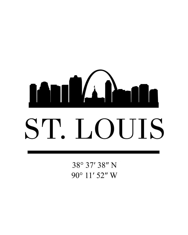 St Louis Arch Skyline by Emiliano Deificus — canvas wall art