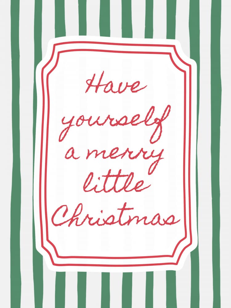 Merry Little Christmas Quote by Jolly and Dash — canvas wall art