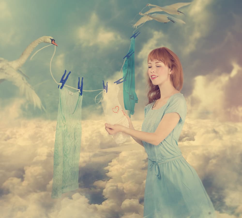 Floating Laundry Dream by Svetlana Melik-Nubarova — canvas wall art