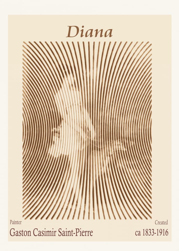 Diana Hunter Line Art by Doa Project — canvas wall art