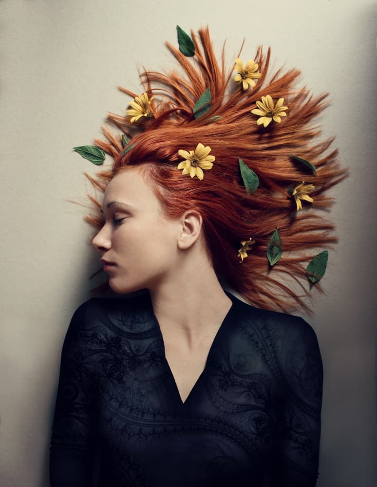 Redhead Blossom Dreams by Dimitar Lazarov - Dim — canvas wall art