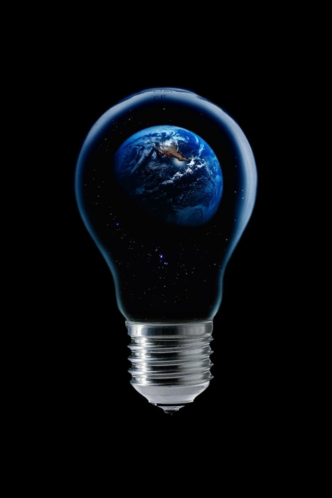 World in a Bulb by Stefan Eisele — canvas wall art