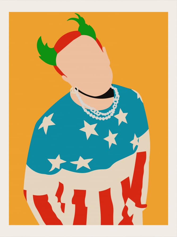 Patriotic Character Portrait by Retrodrome — canvas wall art