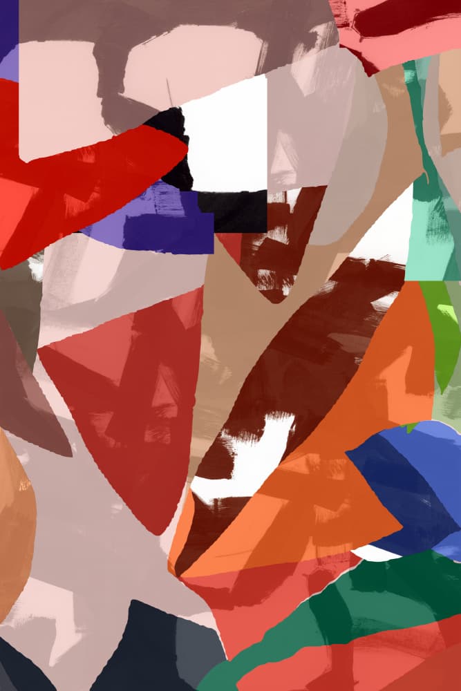 Vibrant Abstract Shapes by cartissi — canvas wall art