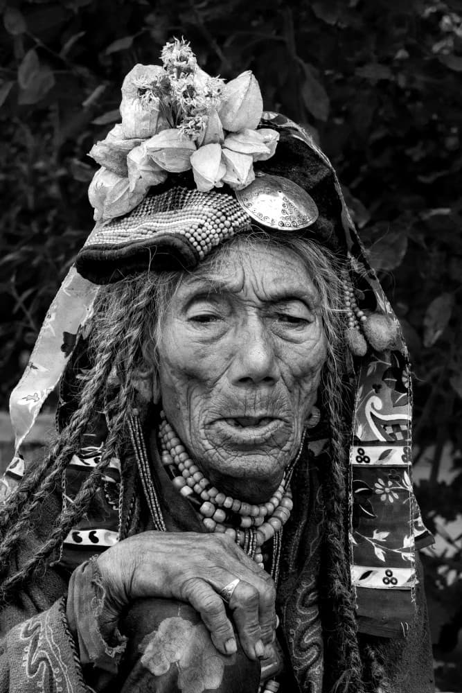 Wise Elder Portrait by Rajat Dhesi — canvas wall art