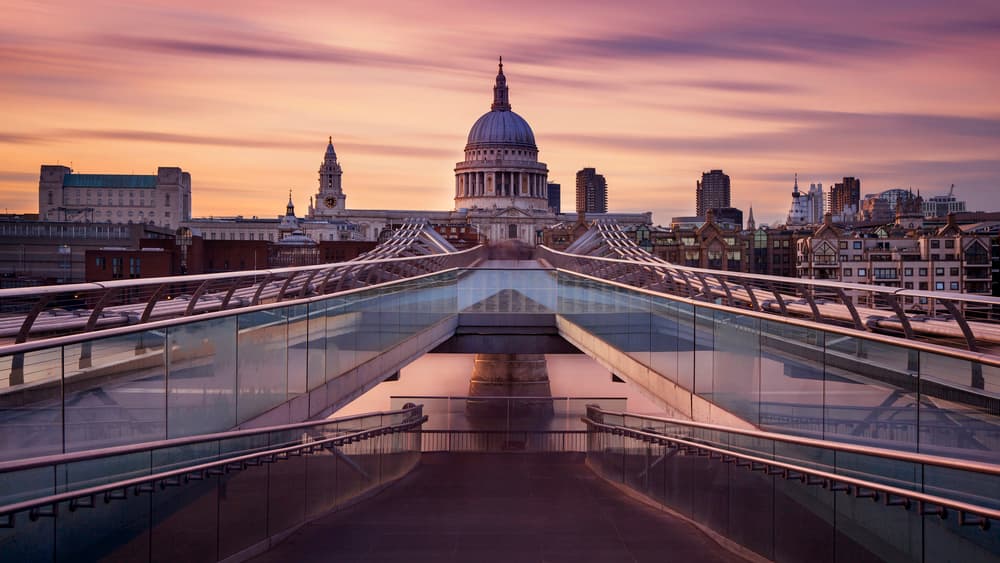 St Paul's Millennium Bridge by Dr. Roland Shainidze — canvas wall art