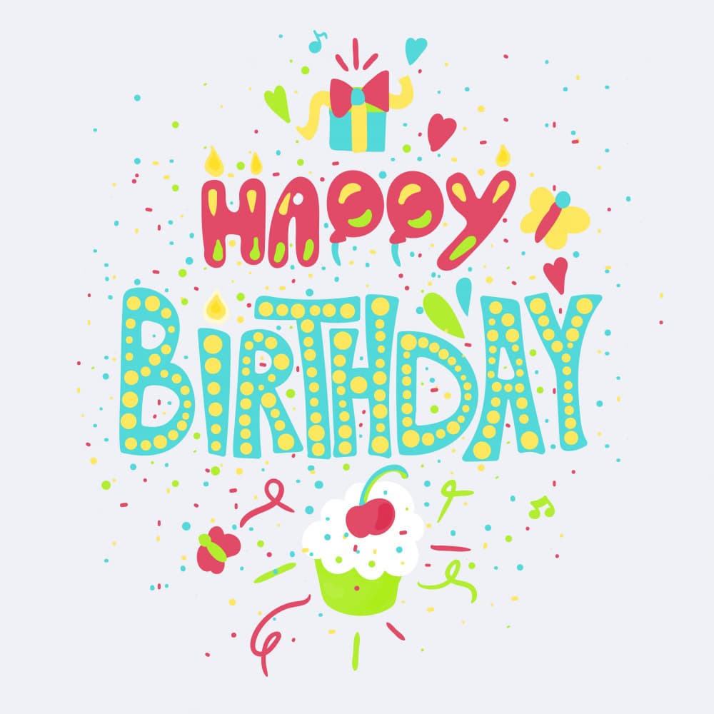 Colorful Birthday Celebration by Marika Barsrsind — canvas wall art