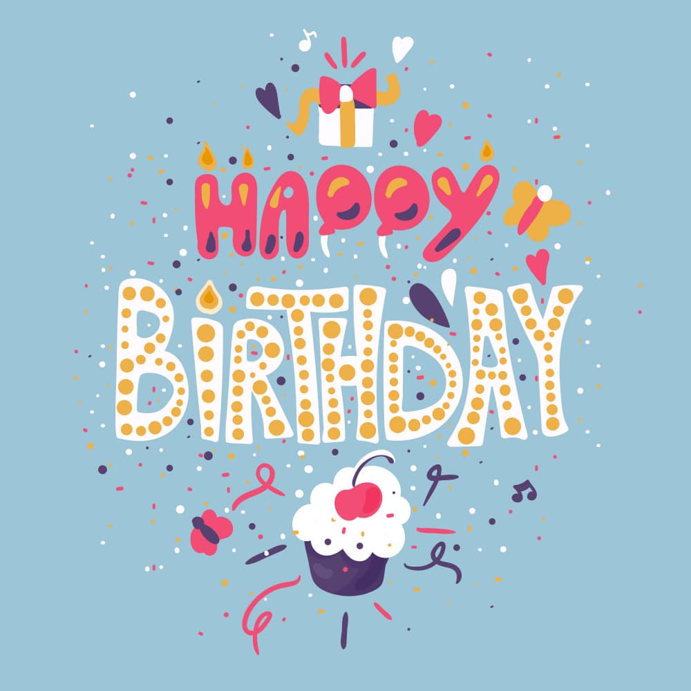 Happy Birthday Celebration by Marika Barsrsind — canvas wall art
