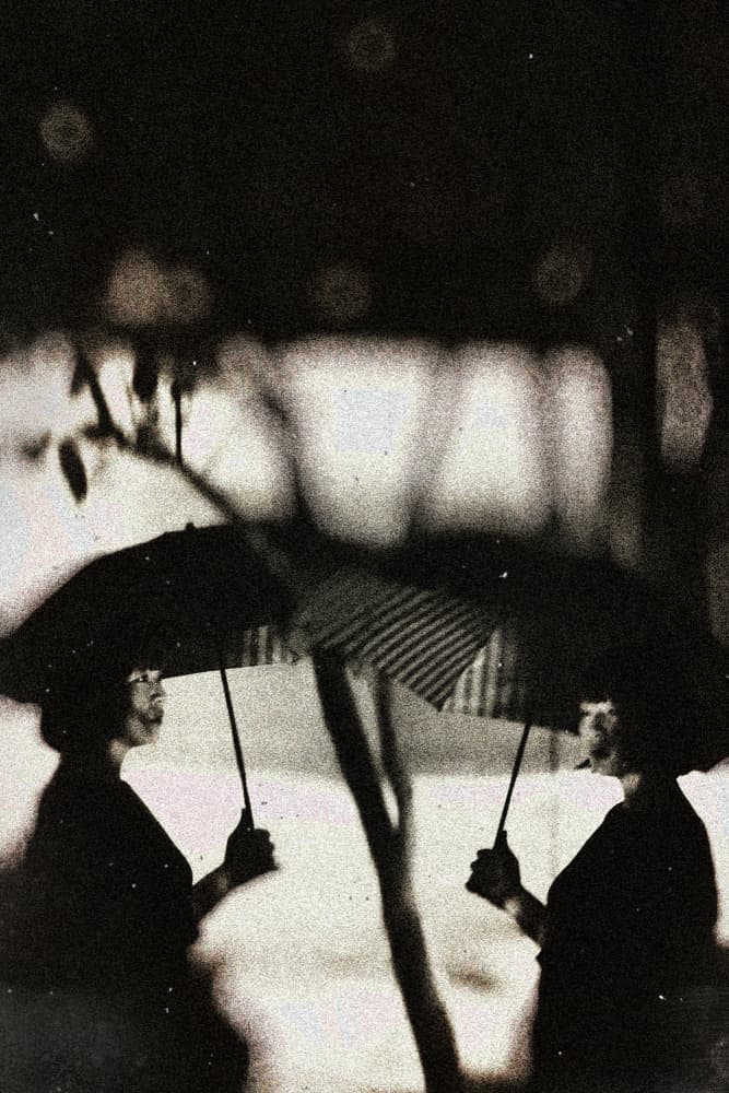 Women With Umbrellas by Teruhiko Tsuchida — canvas wall art
