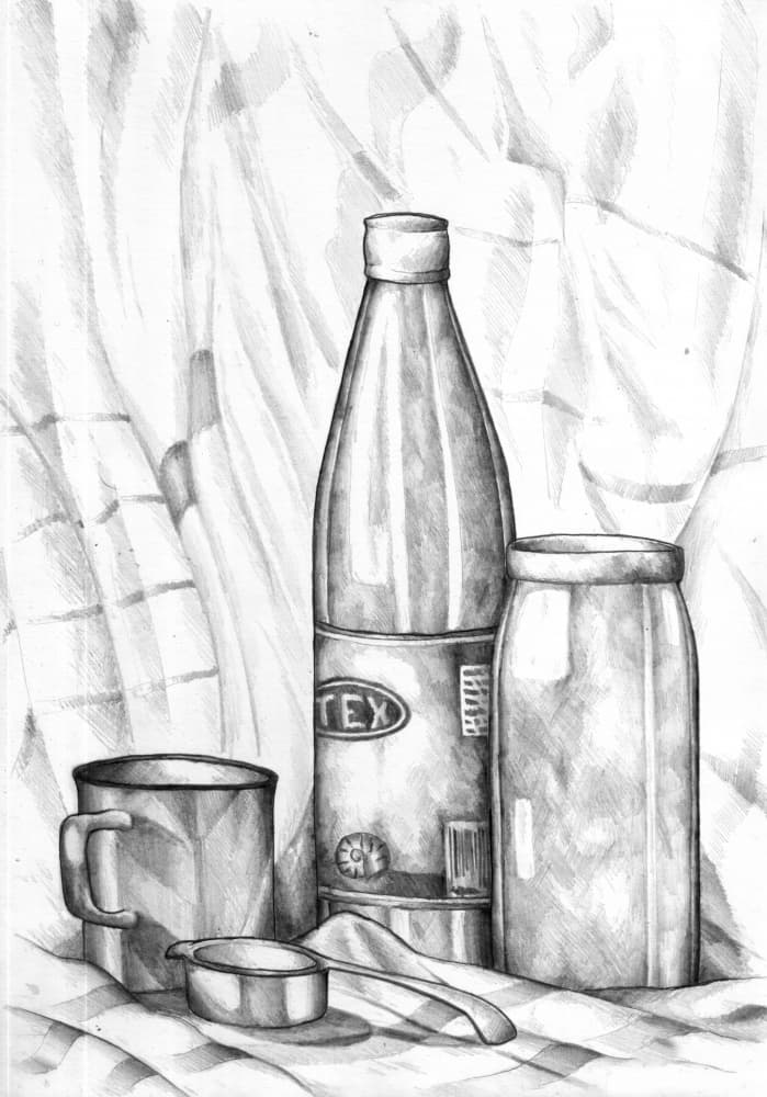 Grayscale Kitchen Still Life by Kulik — canvas wall art