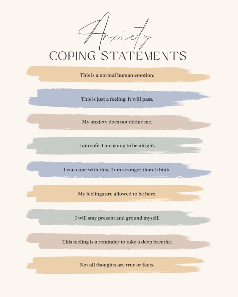 Calming Anxiety Statements by KsanaKalpa — canvas wall art