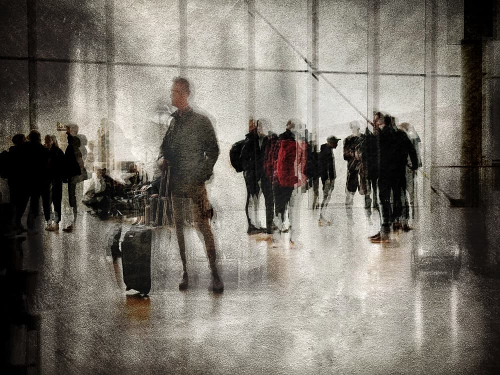 Airport Motion Blur by Bingo Z — canvas wall art