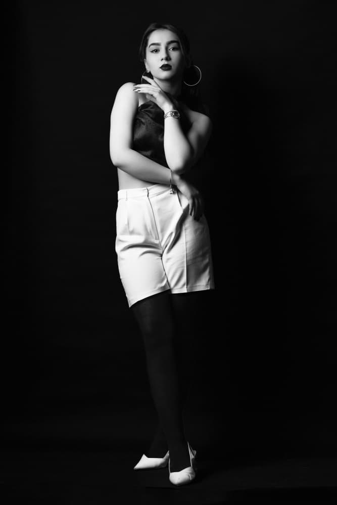 Confident Monochrome Fashion by Glamour Studio — canvas wall art