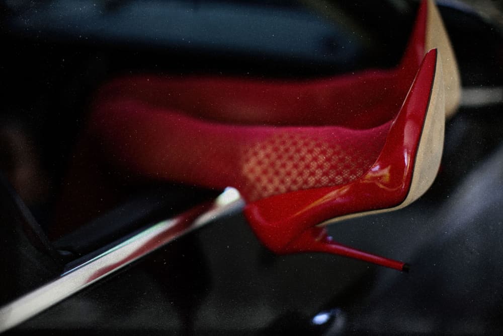 Red Stiletto Glamour by Erik Schottstaedt — canvas wall art