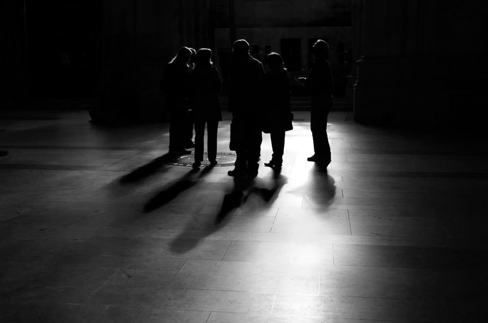 Mysterious City Shadows by Mariuca Brancoveanu — canvas wall art