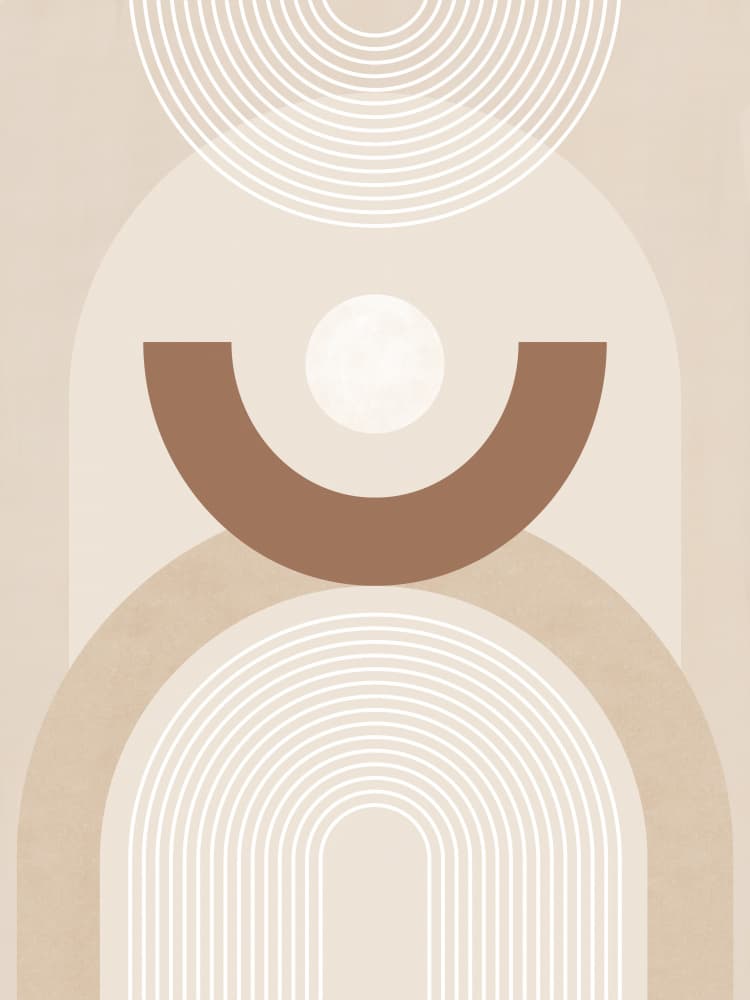 Abstract Arches Curves by Elena Ristova — canvas wall art