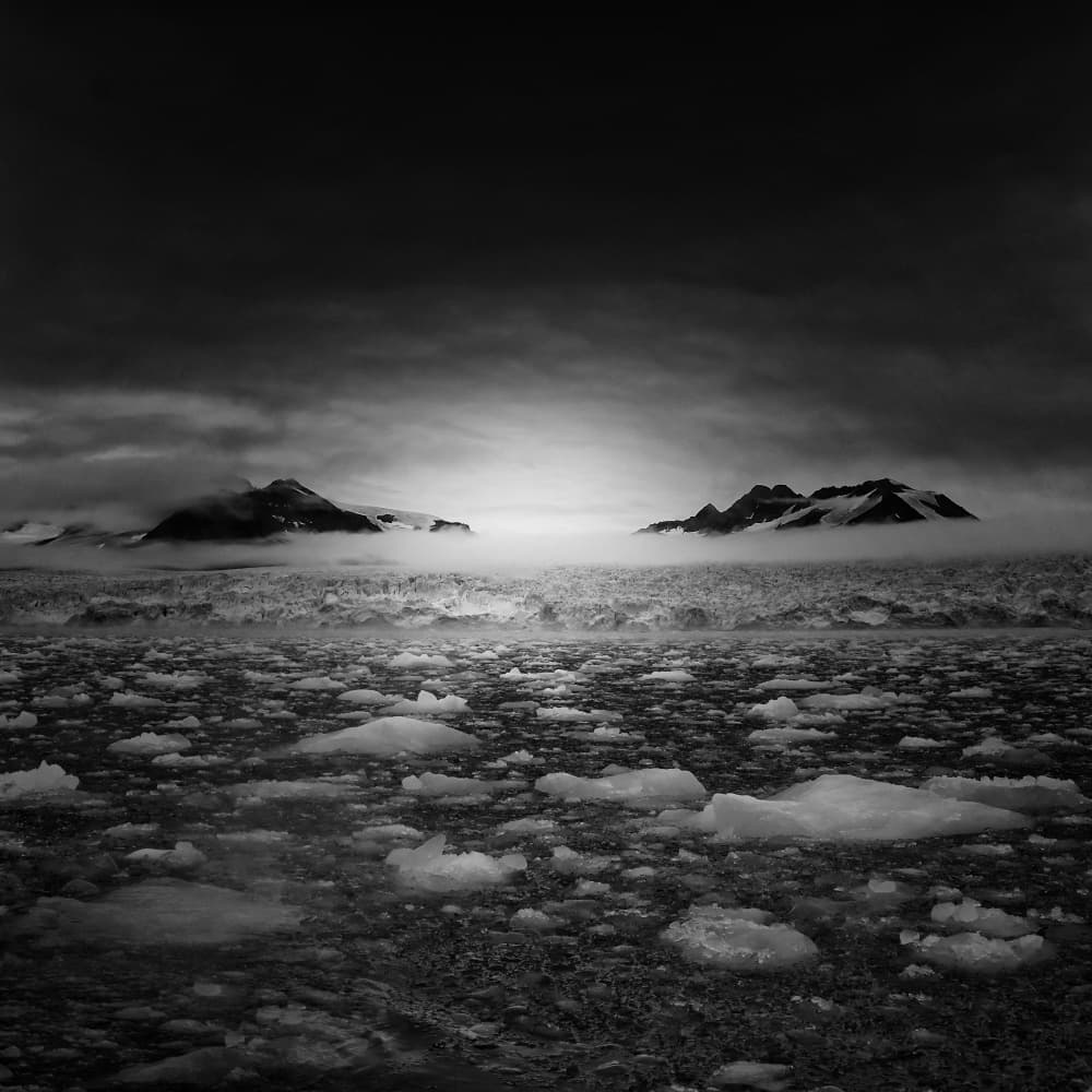 Misty Glacial Landscape by VéroniqueS — canvas wall art
