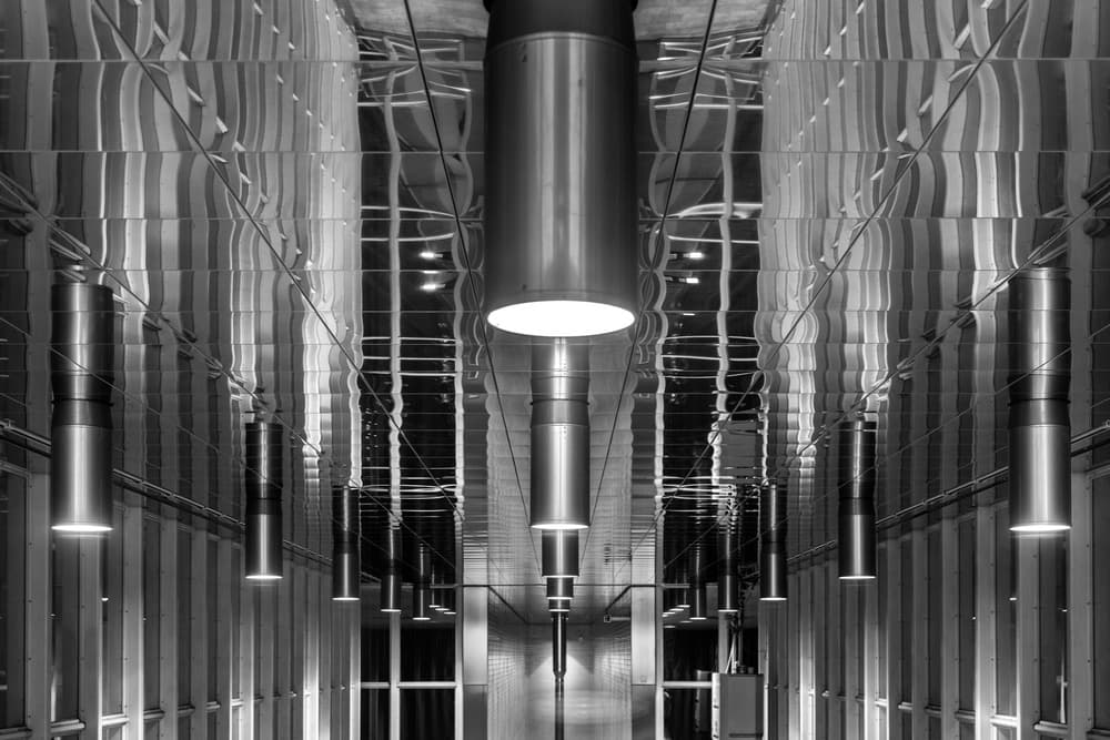Modern Reflective Corridor by Theo Luycx — canvas wall art