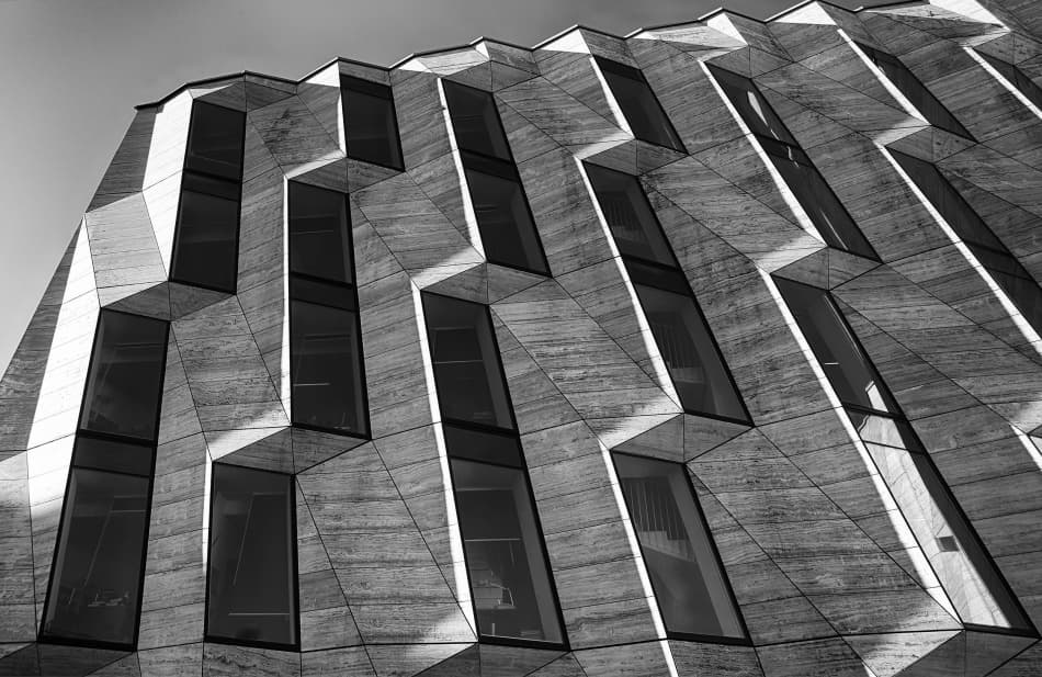 Modern Geometric Facade by Kent Mathiesen — canvas wall art