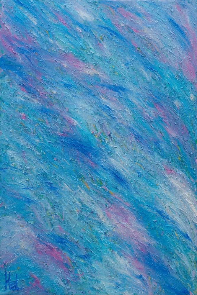 Swirling Ocean Blues by Helen Joynson — canvas wall art