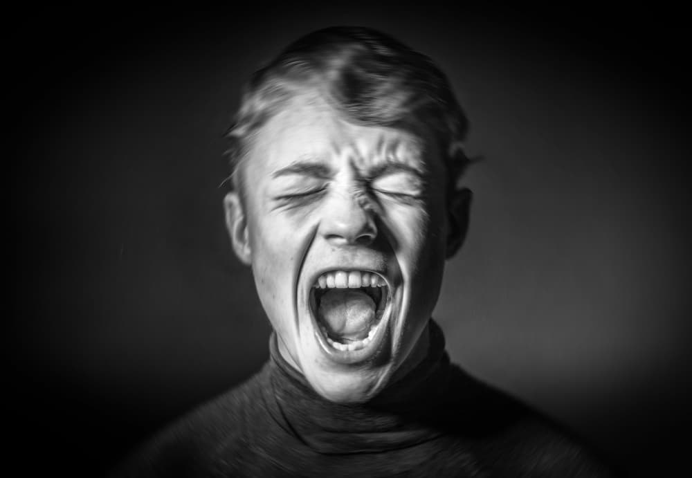 Intense Human Scream by Marcel Egger — canvas wall art