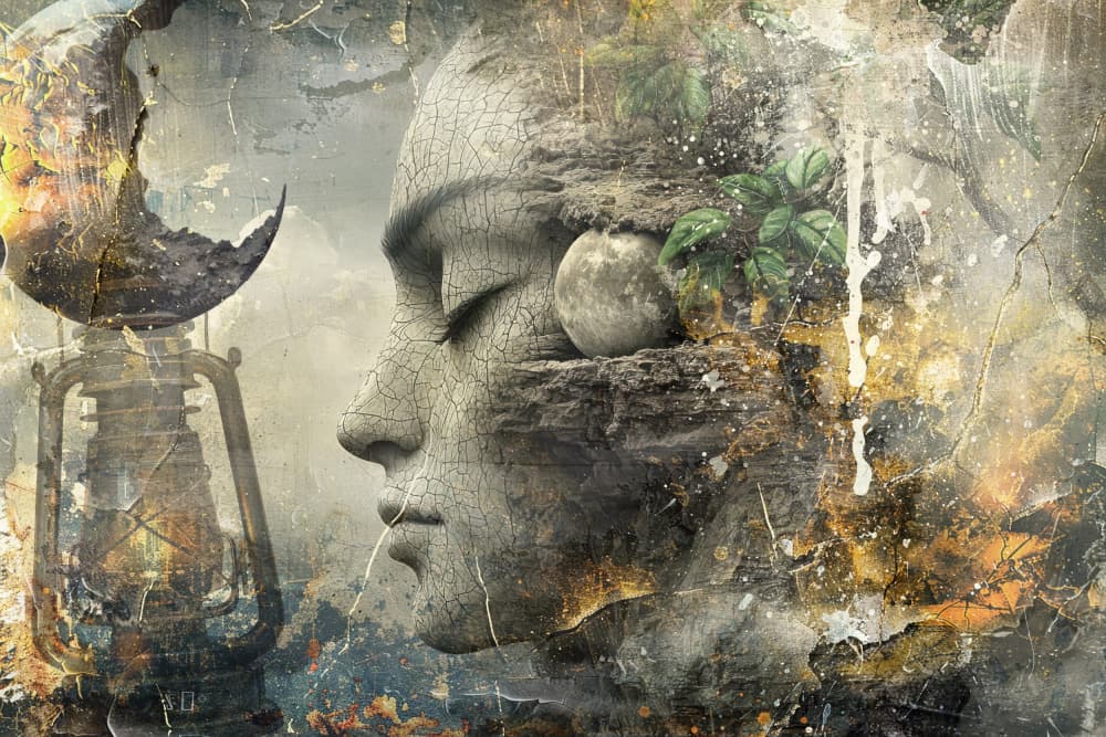Serene Earth Spirit by Rafal Kulik — canvas wall art