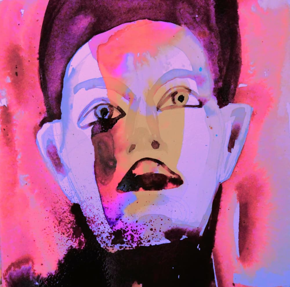Vivid Expressive Face by Doris Schmitz — canvas wall art