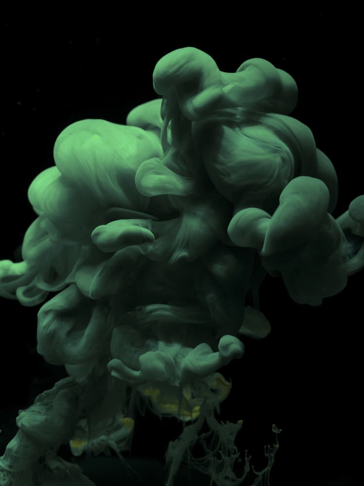 Floating Emerald Ink by engin akyurt — canvas wall art