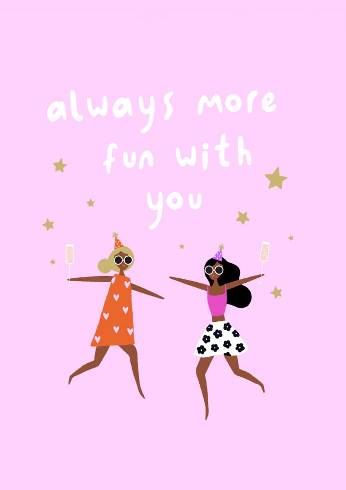 Happy Party Girls by Aislinn Simmonds — canvas wall art