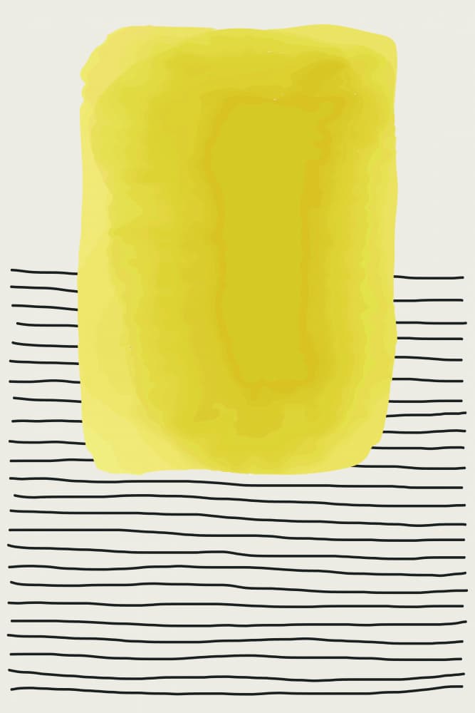 Yellow Abstract Lines by jay stanley — canvas wall art