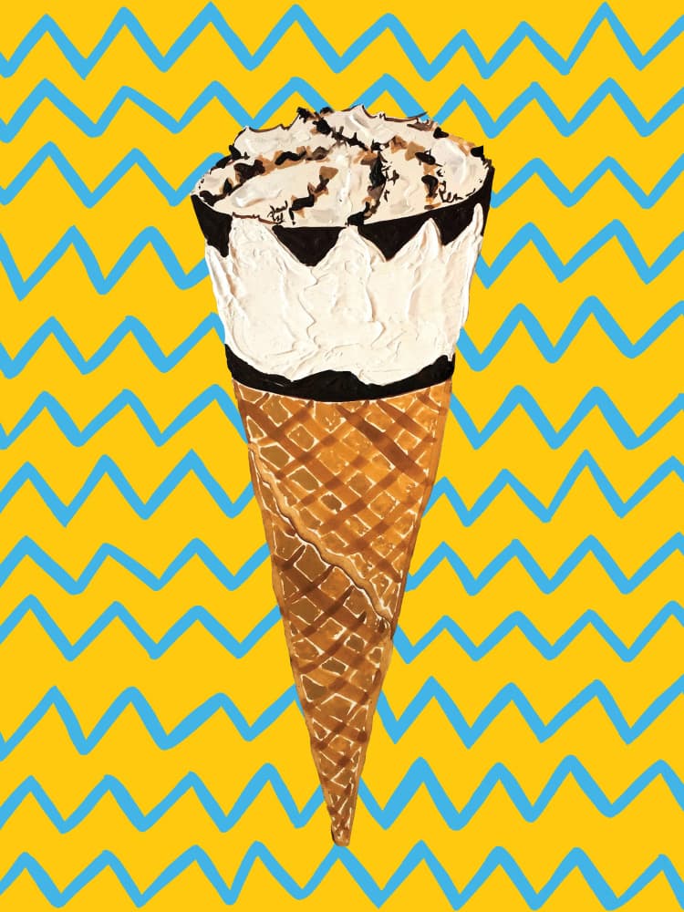 Sweet Summer Ice Cream by Alice Straker — canvas wall art